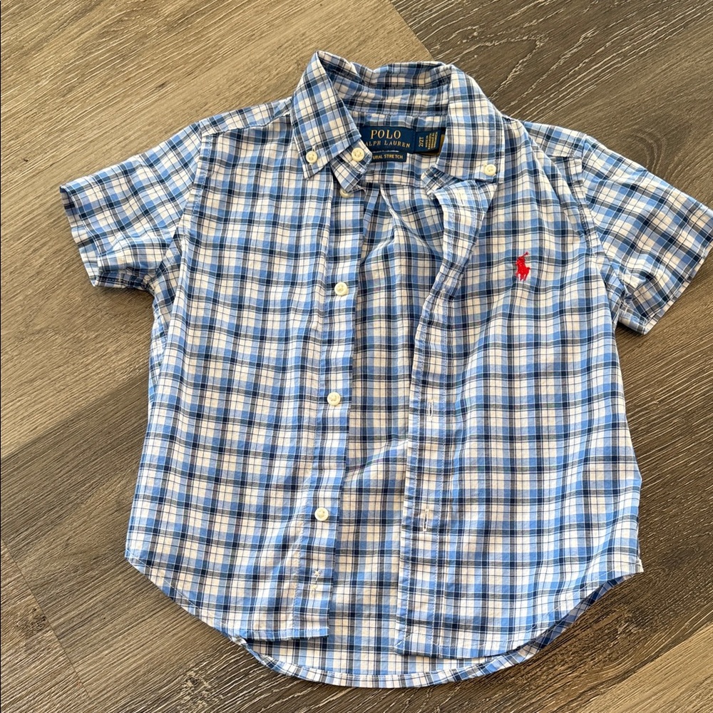 Polo by Ralph Lauren Kids Checkered Blue Shirt